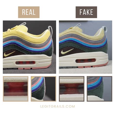 nike wotherspoon vs fake - How to spot a fake, counterfeit or replica Nike Air Max 1  .